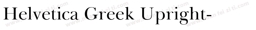Helvetica Greek Upright字体转换